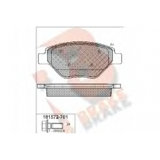 RB1572-701 R BRAKE Комплект тормозных колодок, дисковый тормоз