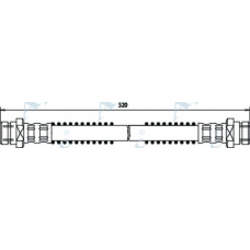 HOS3391 APEC Тормозной шланг