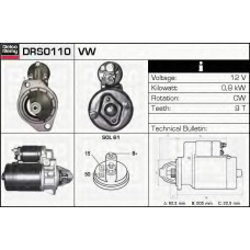 DRS0110 DELCO REMY Стартер