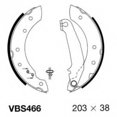 VBS466 MOTAQUIP Комплект тормозных колодок