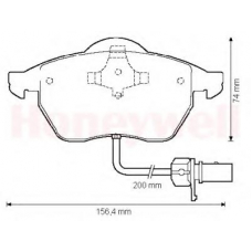 571982B BENDIX Комплект тормозных колодок, дисковый тормоз