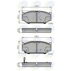 CBP3998 COMLINE Комплект тормозных колодок, дисковый тормоз