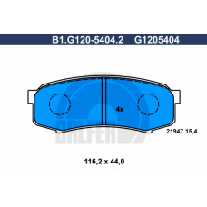 B1.G120-5404.2 GALFER Комплект тормозных колодок, дисковый тормоз