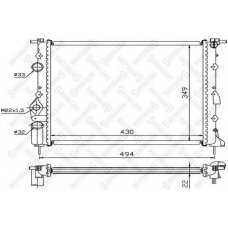 10-25040-SX STELLOX Радиатор, охлаждение двигателя