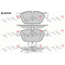 BL2631A1 FTE Комплект тормозных колодок, дисковый тормоз