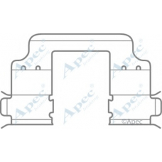 KIT1084 APEC Комплектующие, тормозные колодки
