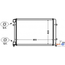 8MK 376 774-011 HELLA Радиатор, охлаждение двигателя