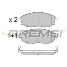 BP3399 BREMSI Комплект тормозных колодок, дисковый тормоз