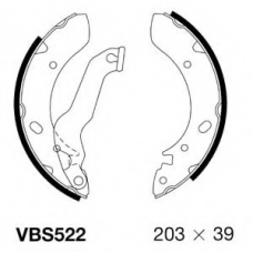 VBS522 MOTAQUIP Комплект тормозных колодок