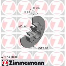 470.5400.00 ZIMMERMANN Тормозной диск