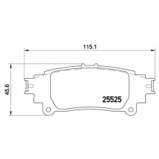 P 83 132 BREMBO Комплект тормозных колодок, дисковый тормоз