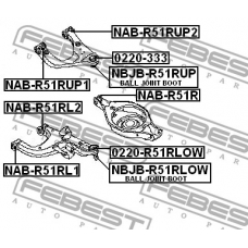 0220-R51RLOW FEBEST Несущий / направляющий шарнир