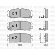 22-0358-0 METELLI Комплект тормозных колодок, дисковый тормоз