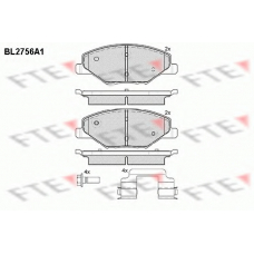 BL2756A1 FTE Комплект тормозных колодок, дисковый тормоз