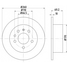 8DD 355 103-901 HELLA Тормозной диск