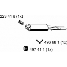 243131 ERNST Глушитель выхлопных газов конечный