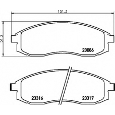 8DB 355 006-731 HELLA Комплект тормозных колодок, дисковый тормоз