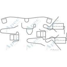 KIT425 APEC Комплектующие, тормозные колодки