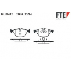 BL1874A2 FTE Комплект тормозных колодок, дисковый тормоз