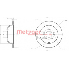 6110460 METZGER Тормозной диск