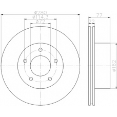 8DD 355 115-901 HELLA PAGID Тормозной диск