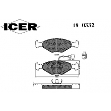 180332 ICER Комплект тормозных колодок, дисковый тормоз