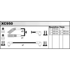 XC950 QUINTON HAZELL Ккомплект проводов зажигания
