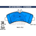 B1.G102-0940.2 GALFER Комплект тормозных колодок, дисковый тормоз
