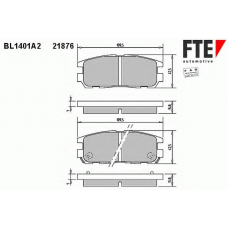 BL1401A2 FTE Комплект тормозных колодок, дисковый тормоз