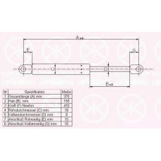 00577100 KLOKKERHOLM Газовая пружина, крышка багажник