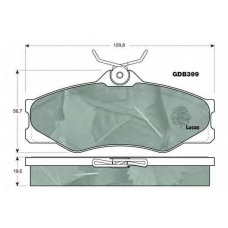 GDB399 TRW Комплект тормозных колодок, дисковый тормоз