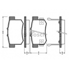 0 986 TB2 179 BOSCH Комплект тормозных колодок, дисковый тормоз