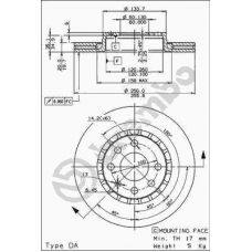 09.5527.24 BREMBO Тормозной диск