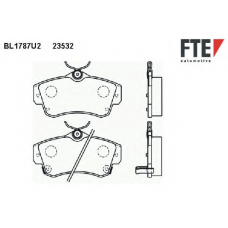 BL1787U2 FTE Комплект тормозных колодок, дисковый тормоз