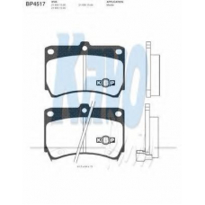 BP-4517 KAVO PARTS Комплект тормозных колодок, дисковый тормоз