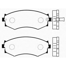 J PA-142AF JAPANPARTS Комплект тормозных колодок, дисковый тормоз