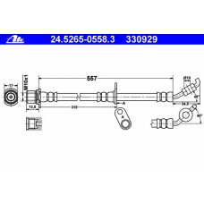 24.5265-0558.3 ATE Тормозной шланг