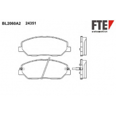 BL2060A2 FTE Комплект тормозных колодок, дисковый тормоз