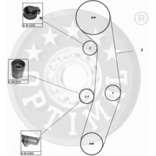 SK-1378 OPTIMAL Комплект ремня грм