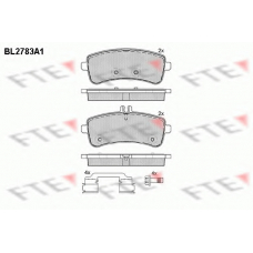BL2783A1 FTE Комплект тормозных колодок, дисковый тормоз