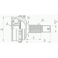 CVJ5257.10 OPEN PARTS Шарнирный комплект, приводной вал