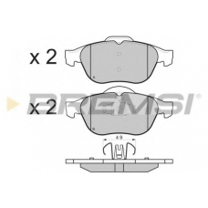 BP3356 BREMSI Комплект тормозных колодок, дисковый тормоз