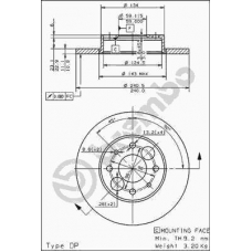 08.4917.20 BREMBO Тормозной диск