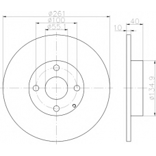 8DD 355 110-861 HELLA PAGID Тормозной диск