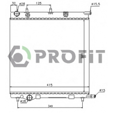 PR 0524A1 PROFIT Радиатор, охлаждение двигателя