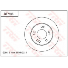 DF7106 TRW Тормозной диск