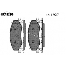 181927 ICER Комплект тормозных колодок, дисковый тормоз