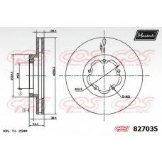 827035.0000 MAXTECH Тормозной диск