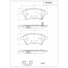 FBP4024 FI.BA Комплект тормозных колодок, дисковый тормоз