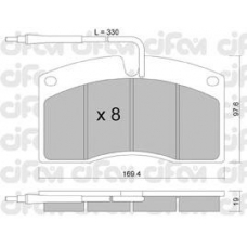 822-648-0 CIFAM Комплект тормозных колодок, дисковый тормоз